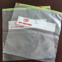 OEM Custom Food Grade PE Reusable Plastic Clear Slider Bag
